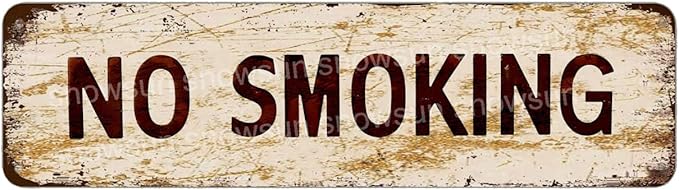 Snowsun Metal Tin Sign No Smoking Metal Signs Vintage Signs Retro Sign For Home Bar Office Outdoor Garden Wall Decor 6x16 Inch