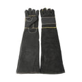 Long Sleeve Thick Leather Animal Handling Glove Anti Scratch Protective Gloves for Training Dog Cat Bird Snake Parrot Lizard Wild Animals Reptiles,Bite Resistant Gloves(Large,23.6in)