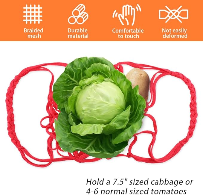 Balana 4pcs Chicken Vegetable String Bag Poultry Fruit Holder Chicken Cabbage Feeder Treat Feeding Tool with Hook for Poultry, Hens, Duck(Size:32g)