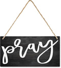 Pray Wood Plank Sign Wall Decor Hanging Home Decor Gift for Friends Cafe Bar Pub Bedroom 10"x5"