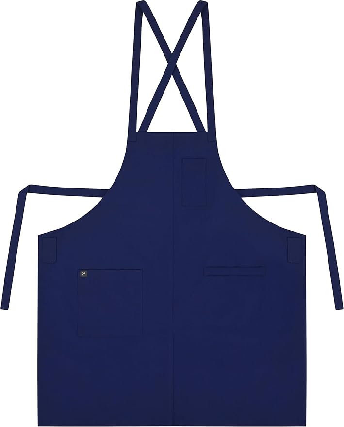 Chef Bib Aprons for Women and Men (Standard Dry Guard AA2095 & AA2095X) - Neck Strap Apron with Pockets 33"