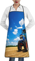 Premium Soft Water-Resistant Apron For Cooking, Gardening, Bbq, Fantasy Farm Tractor Aprons For Men Women, Unisex Adjustable Waist Work Bib Chef Apron For Kitchen, Cafe, With Pocket