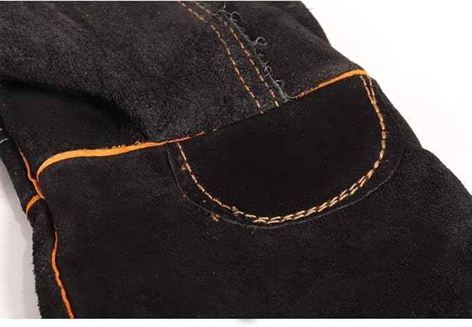 Lifeunion Animal Handing Gloves Anti-Bite & Scratch Reinforced Animal Protection Gloves for Dog Cat Bird Reptile Snake (Black-1)