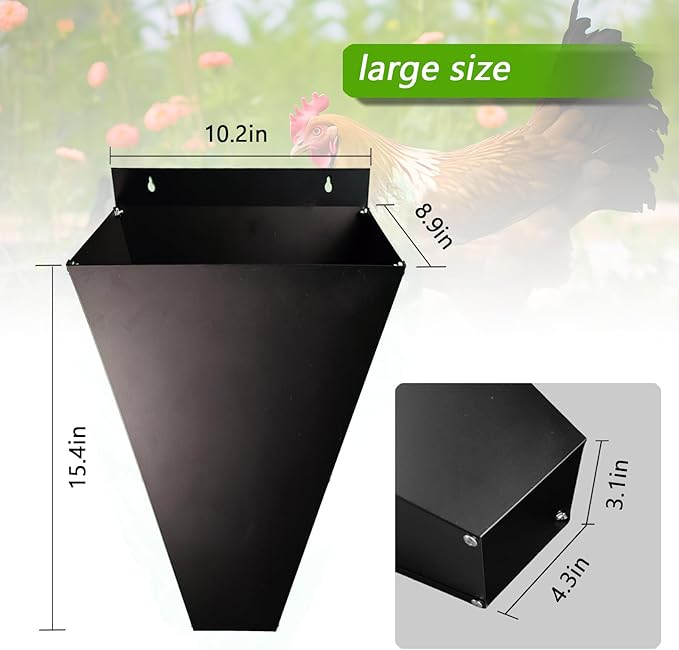 Chicken Cone for Butchering Farm Level Chicken Slaughtering Cone - Rust Resistant and Durable, Instant Installation, Preferred by Professional Poultry Handlers (Large)
