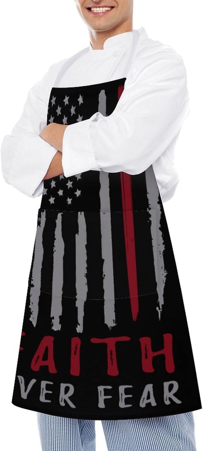 Bahamas Map Flag Apron,Waterproof Unisex Adult Aprons with Pockets Kitchen Baking Aprons