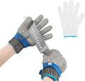 Restaurantware-Life Protector 8.9 x 3.9 Inch Kitchen Glove For Cutting, 1 306-Grade Steel Metal Glove - Level-9 Protection, Polyethylene Fabric, Stainless Steel Cutting Mitt, Durable, Dishwashable