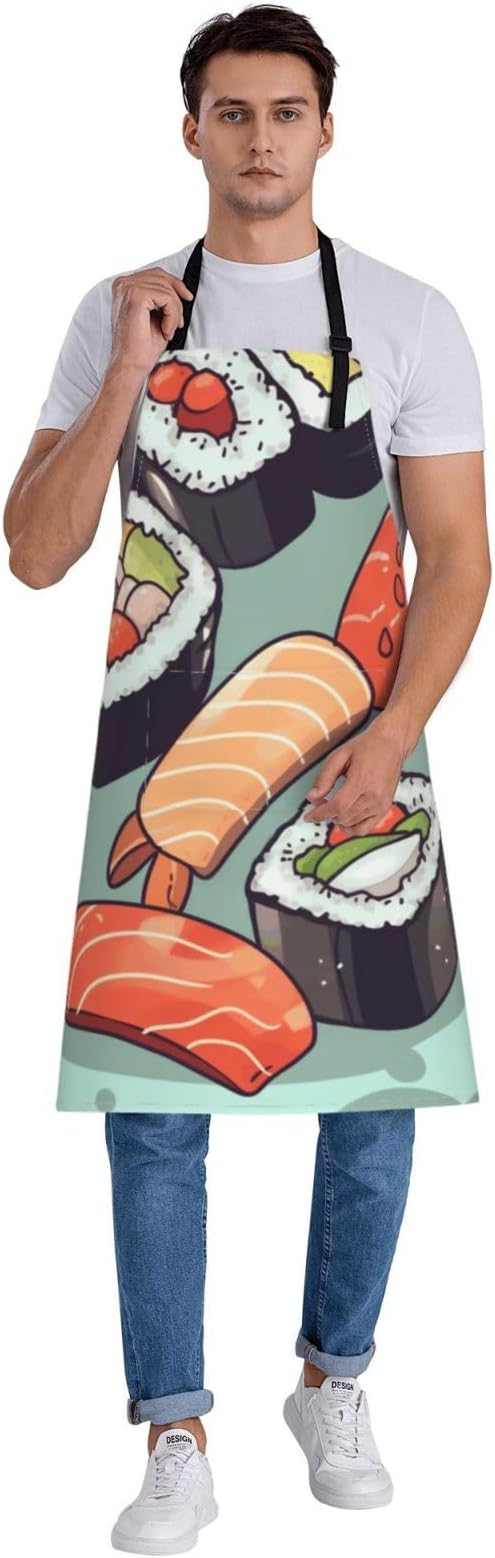 Aprons for Women with Pockets Waterproof Apron Adjustable Bib Turquoise Blue Gold Marble Apron Chef Apron