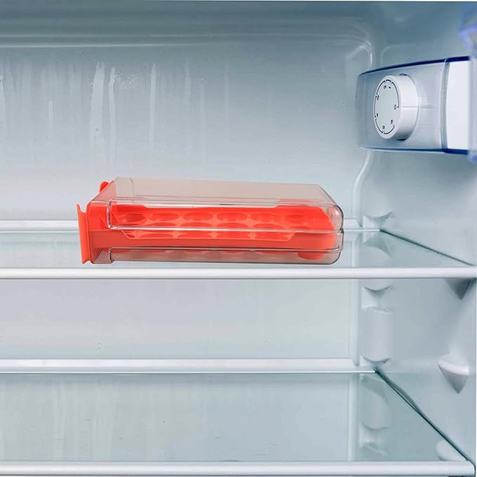 Stackable Plastic Egg Storage Box Single Layer Egg Organizer Drawer for Refrigerator Fridge Space-saving Food Storage Case