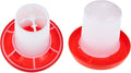Chicken Feeder and Waterer Set Ducklings Quail Feeders Poultry Baby Chick Plastic Drinker and Waterer Kit for Farm and Brooder Use 4" X 3.5"