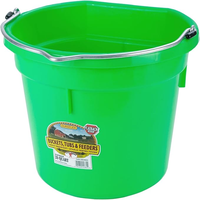 Little Giant DuraFlex Flat Back Bucket 20 Qt Lime