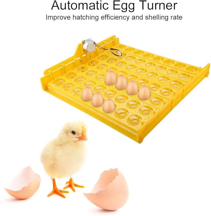 Eggs Incubator, 56 Eggs Mini Plastic Automatic Egg Turning Tray Tool with Motor Universal Practical for Chickens Ducks Birds Hatcher Supplies Eggs Hatcher110V