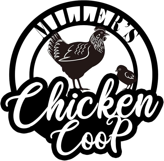 Custom Chicken Coop Metal Sign, Personalized Farmhouse Wall Decor, Vintage Fluffy Butt Hut Decor, Custom Name Sign for Farm, Gifts for Chicken Lovers