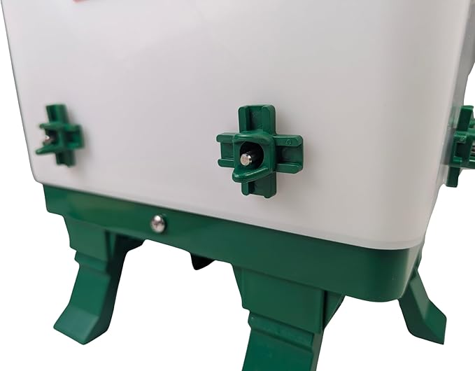 Hen's Choice 5 Gallon Chicken Waterer with 8 Drinker Nipples, Anti-Roost Lid, Top Fill Design, Heavy Duty Legs