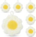 6 Piecs Daisy Shape Dish Sponge Dual Sided Non Scratch Daisy Dish Washing Scrubbers, Reusable Household Cleaning Kitchen Tools for Dishwashing Washing Dishes Cookware