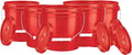 House Naturals 1 Gallon Food Grade BPA Free Bucket Container with Lids (Pack of 5) Made in USA (5, Red)