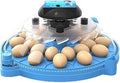 Egg Incubators, Round Poultry Hatcher, Automatic Temperature Control Digital Display Incubator, for Hatching Chick Duck Goose Pigeon Quail Bird Eggs (24 Pieces)