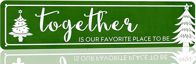 Family Sign Wall Decor Together Is My Favorite Place To Be Sign Vintage Metal Tin Signs Inspirational Quotes For Home Kitchen Bedroom Bar Cafe Club Wall Art Decor 16x4 Inches