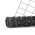 Fencer Wire 16 Gauge Green Vinyl Coated Welded Wire Mesh Size 2 inch X 3 inch, Black, 2x25 ft