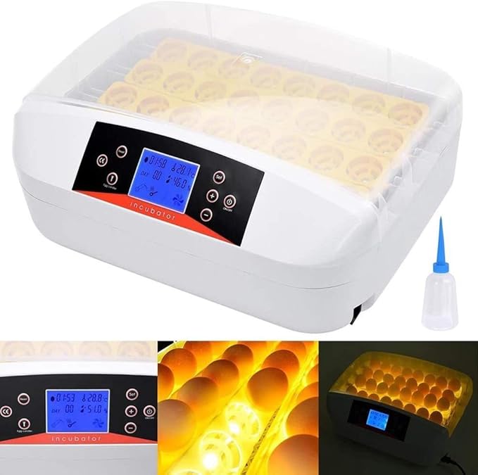 32 Digital Eggs Incubators Automatic Turning Poultry Hatcher with Egg Candler Humidity Temperature Control for Chickens Ducks Goose Quails