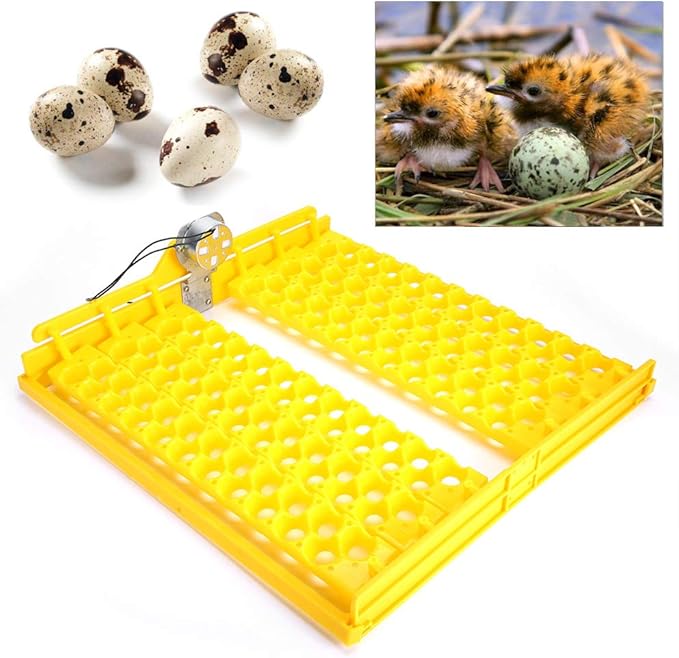Egg Incubator, 132Grids Eggs Automatic Egg Turner Turning Tray for Automatic Egg Incubator Tray Incubation Accessory (110V)
