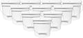 1-Gallon Bucket with Airtight Lid – Made in USA, Food Grade BPA Free Plastic, Heavy Duty Multi-Use, Metal Handle with Grip, Stackable Storage – White, 10 Pack