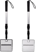 MOTUZP Chicken Poop Scooper Chicken Coop Rake Large Metal Chicken Coop Cleaning Tools 3-in-1 Stretchable Chicken Poop Scooper (22 to 42 in) for Chicken Coop Cleaning Supplies