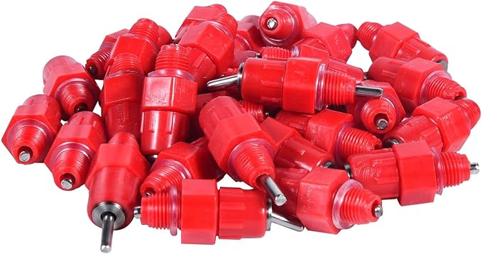 30 Pack Automatic Chicken Waterer Poultry Water Nipple Drinker Feeders Hen Duck Screw Style