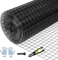 Tongmo 60" x 100' Black Hardware Cloth, 1inch Mesh Chicken Wire Fence, 19 Gauge Vinyl Coated Wire and Welded Wire Roll,Garden Fence, Poultry Netting for Rabbit/Duck/Chicken Coop