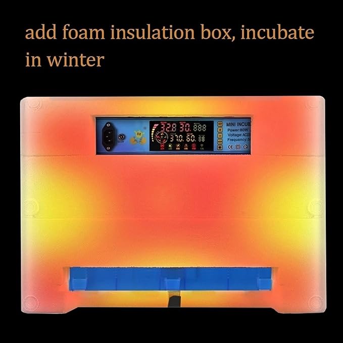 192 Digital Egg Incubator Automatic Turning Temperature Control with Ledndler for Hatching Chickens Ducks Goose Birds,