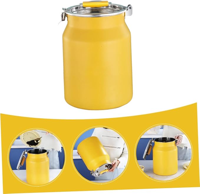 Zerodeko Stainless Steel Sealed Rice Storage Container Bucket for Home Use Multipurpose Airtight Grain and Flour Keeper with Smooth Capacity Kitchen Storage Bin for Rice Soybeans and More