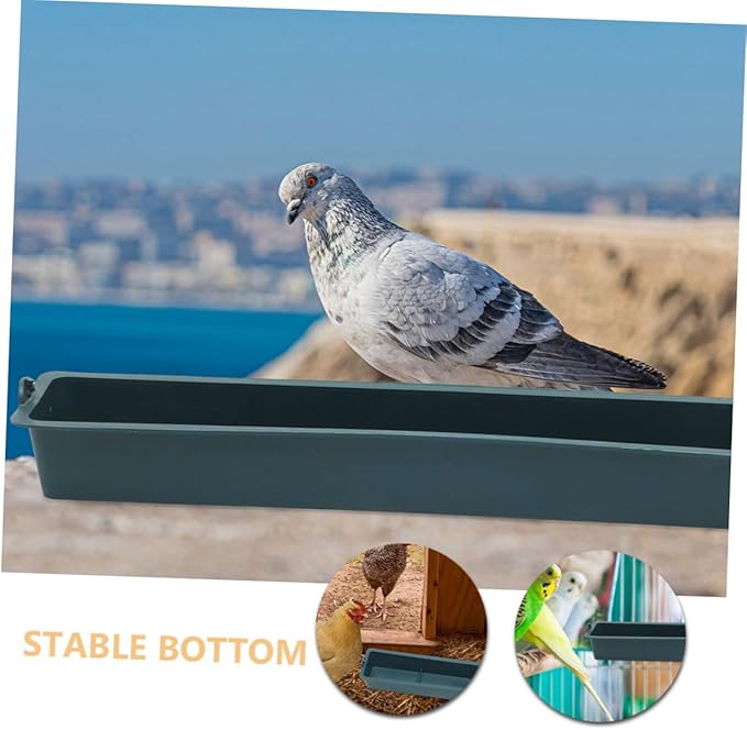 SUPVOX 2pcs Hanging Poultry Feeder with 3-Grid Design, Thickened Plastic Chicken Food Dispenser, Anti-Spill Trough Feeder for Birds, Suitable for Chickens, Ducks, Pigeons in Cage