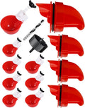 Chicken Feeder and Waterer Set, 8 Pack Chicken Waterer Cups and 4 Pack Chicken Feeders, DIY Automatic Large Chicken Water Feeder, Applicable to Ducks, Chicks, Other Various Poultry with Matching Drill