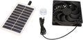 2W Solar Chicken Coop Exhaust Fan Set Air Circulation Fan Easily Install for Pet House, RV Multifunctional Accessories