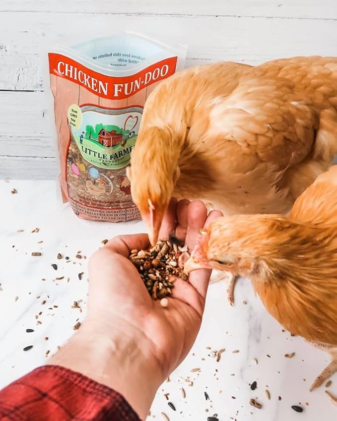 Chicken Fun-DOO Non-GMO, Soy-Free Chicken Treat | Premium Poultry Meal Worm, Vegetable & Herb Mix (25lbs)…