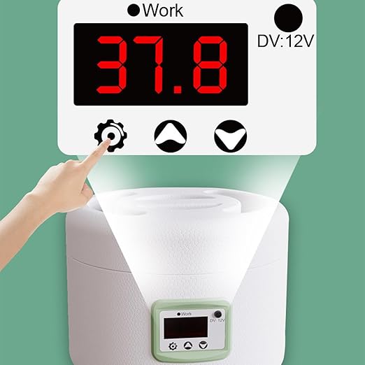 Egg Hatching Incubator - Automatic Egg Turner, Digital Temperature Control | Poultry Hatcher for Chicken, Duck, Quail Eggs, 9-10 Egg Capacity, LED Display, Ideal for Home and Educational Use