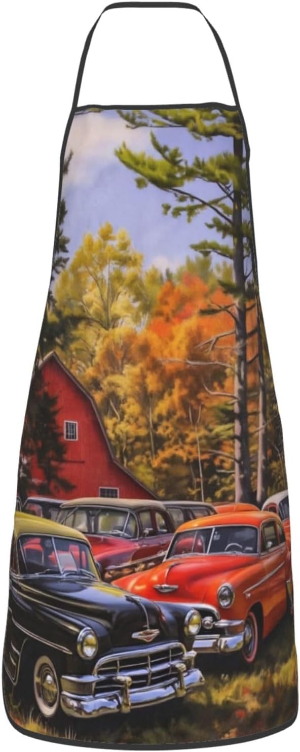 Aprons For Women Men With Pockets Adjustable Kitchen Chef Apron For Cooking Waitress Bbq Coffee House 28" L*21" W