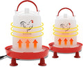 3L and 6L Heated Chicken Waterer for Winter Hanging Chicken Waterer with Heater 35W BPA-Free Heated Poultry Waterer