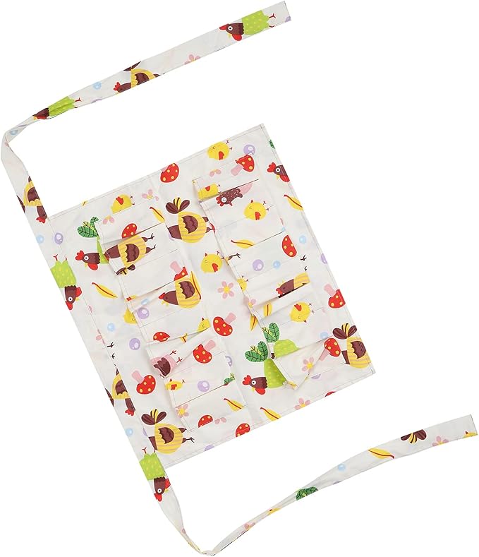 Eggs Collecting Apron, Cotton Twill, Multiple Pockets, Durable and Protective - Sturdy Design, Machine Washable, Ideal for Cooking and Farm Use (Medium: Approx. 17.6x16.2x10cm / 6.93x6.38x3.94in)