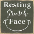 Farmisms 4x4 Inspirational Wooden Rustic Country Signs for Country Farm Living –Resting Grinch Face
