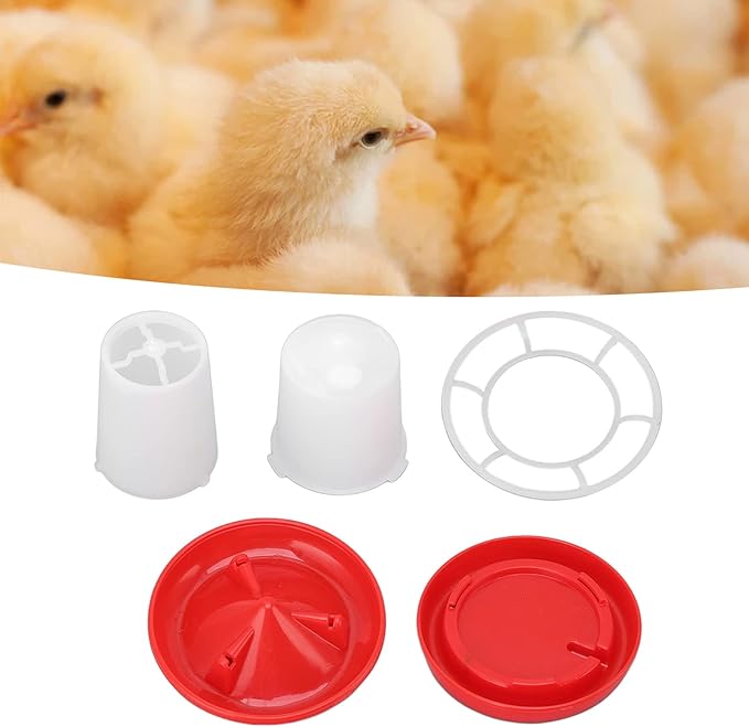 Chicken Feeder And Waterer Set, Chicken Waterer Chick Feeder Automatic Feeding And Watering Poultry Feeder And Waterer Combo Chicken Starter Kit for Baby Chicken Duck Brooder