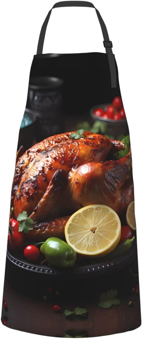 Tyrannosaurus rex Heavy Duty Waterproof Apron with Pockets for AdultsResistant Grilling, Gardening, Painting