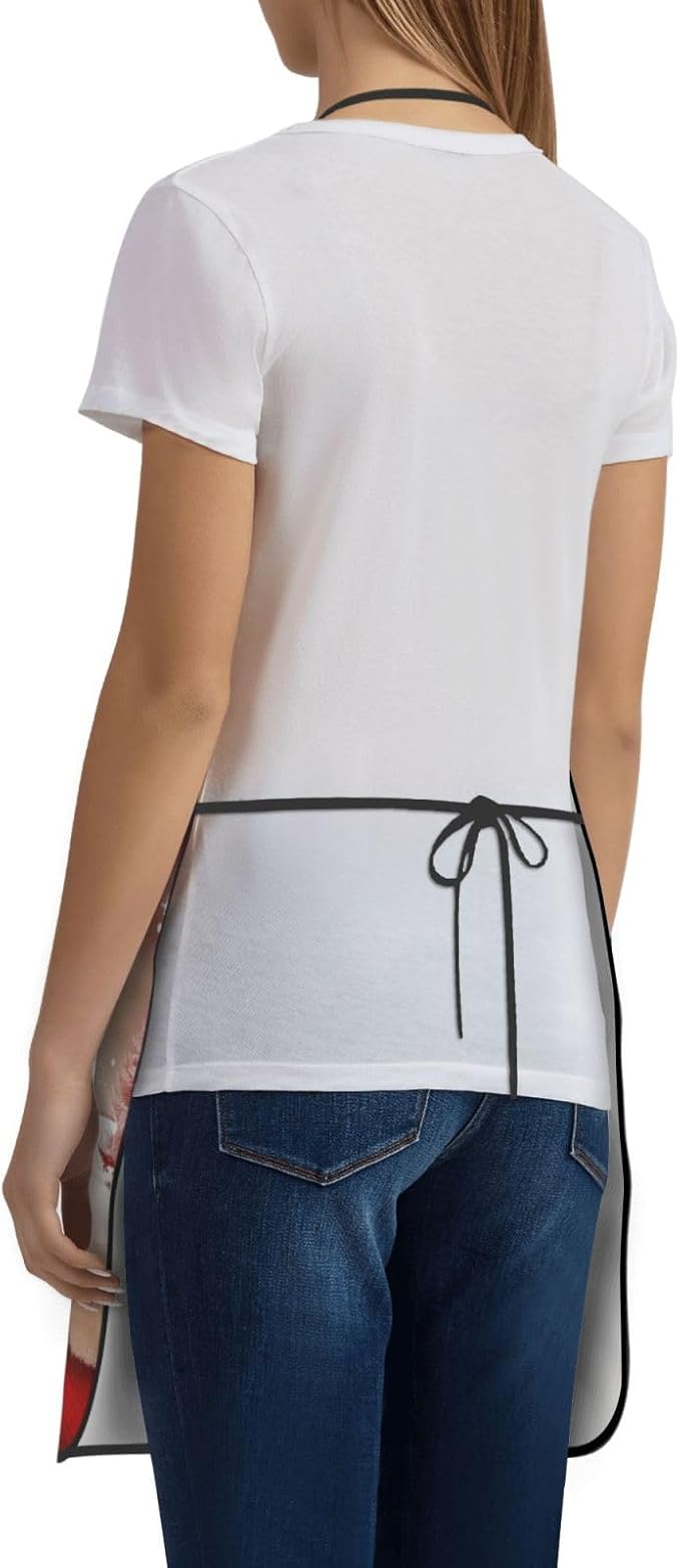 Cute Colorful Dog Paw Printed Unisex Bib Aprons BBQ Cooking Kitchen Aprons for Women Men Chef