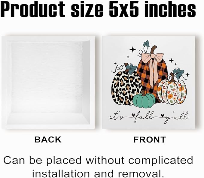 Fall Decorations for Home Farmhouse Office Bedroom Playroom Bathroom, Pumpkins Decor, Fall Sign, Autumn Decor Wood 2401