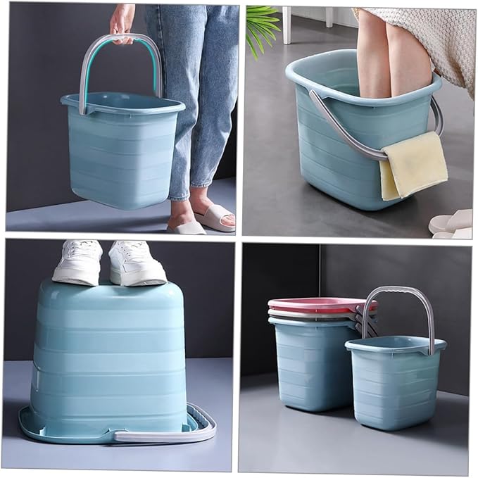 Beaupretty Portable Plastic Water Bucket with Handle Household Utility Pail for Gardening Laundry and Farm Use Resistant Container with Smooth Surface for Easy Cleaning
