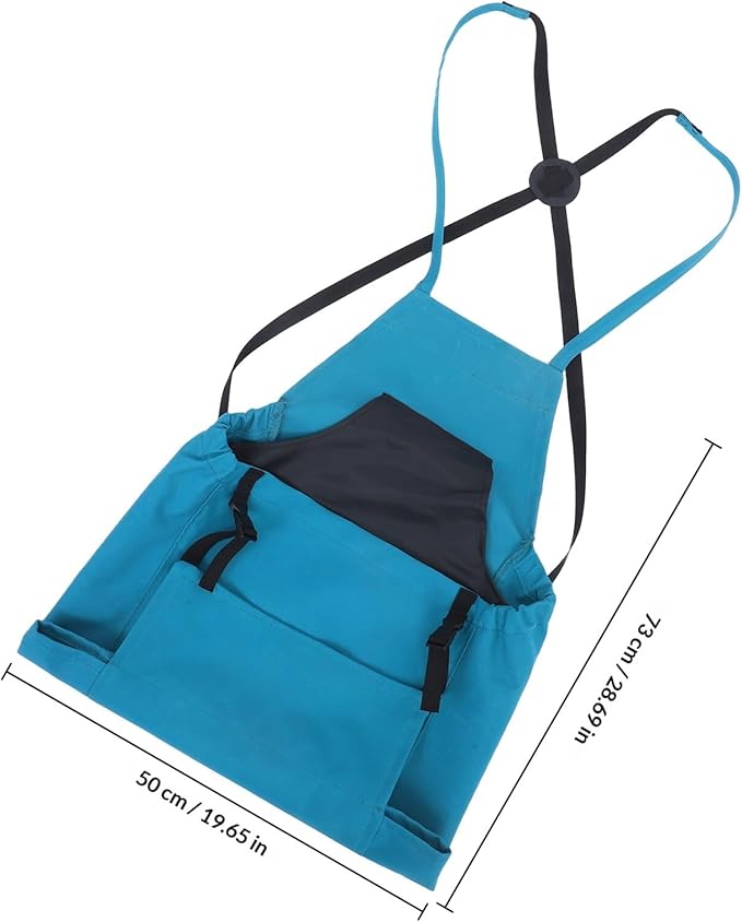 TOYANDONA Gardening Apron with Adjustable Quick Release Harvest Picking Pocket, Oxford Cloth Fruit and Vegetable Storage Pouch for Outdoor Garden Use, Green Egg Collecting Apron