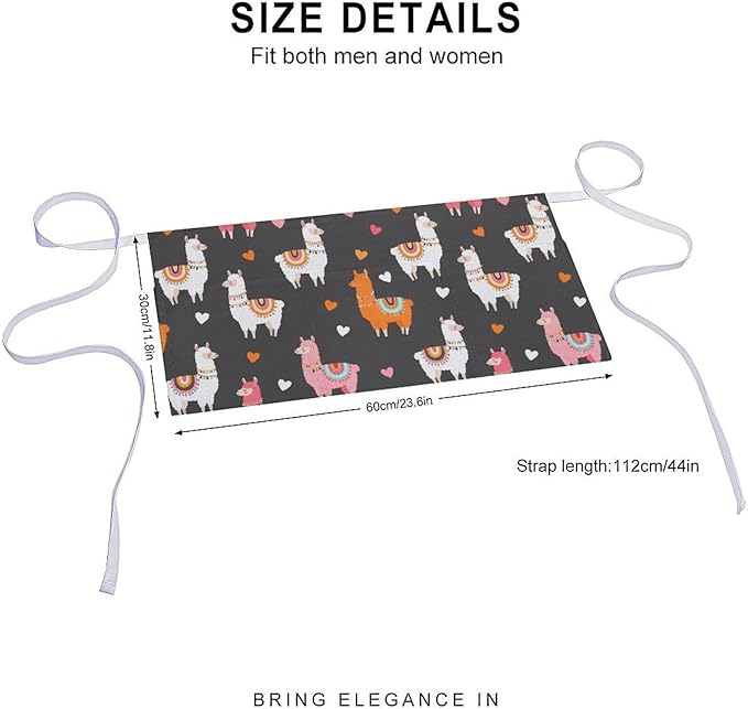 Server Waitress Waist Apron Cooking Kitchen Restaurant Aprons for Women Men