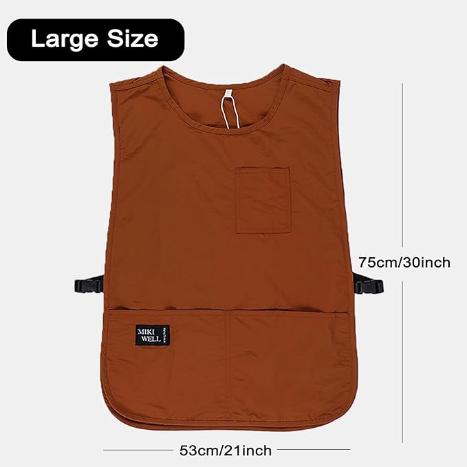 Waterproof Unisex Cobbler Apron with 4 Pockets Vest Style Ultralight Chef Waiter Work Overalls