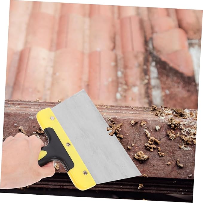 Kisangel Pigeon Droppings Scraper, Metal Large Bird Poop Cleaning Scraper for Chicken Coop Wide Head Quick Cleaning