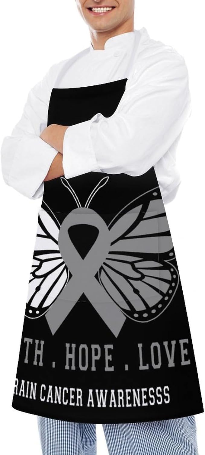 Bahamas Map Flag Apron,Waterproof Unisex Adult Aprons with Pockets Kitchen Baking Aprons