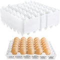 12 Pack Plastic Egg Tray Egg Crates, Stackable Egg Cartons Flats Each Holds 30 Eggs, Bulk Egg Trays for Home Chicken Farmers to Packing, Storage, Shipping Eggs - White